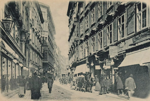 View down the Wollzeile around 1898