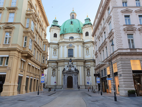 View of Peterskirche from the Graben