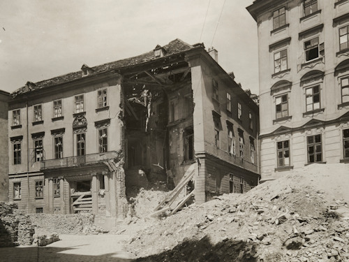 A bombed out building