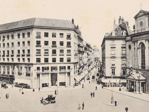 View of Kohlmarkt and the Loos House in 1912