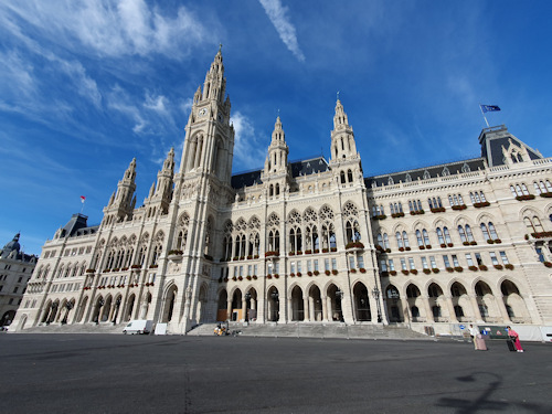 View of the Rathaus from the square outside