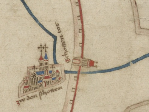 Part of an old map of Viennese churches