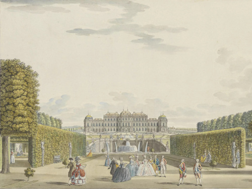 Picture of Belvedere Gardens from around 1785