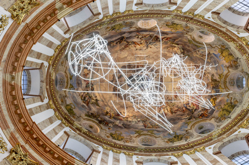 Art installation in the roof of the Karlskirche