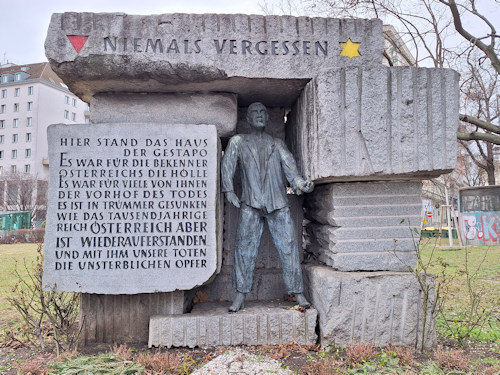 Memorial to Gestapo victims on Morzinplatz