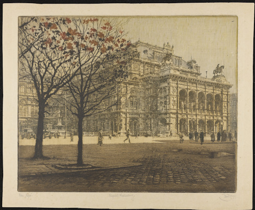 Etching of the Staatsoper