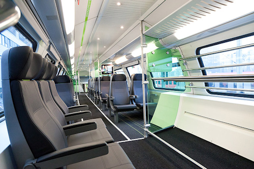 Interior of the CAT train