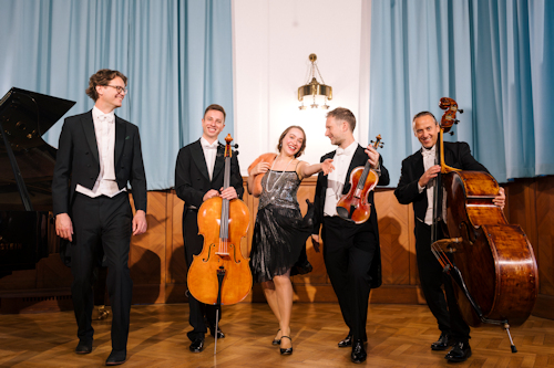 Quartet of musicians and a singer