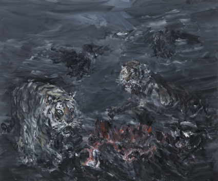 Painting of tigers
